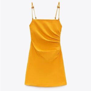 Zara Draped Linen Blend Dress